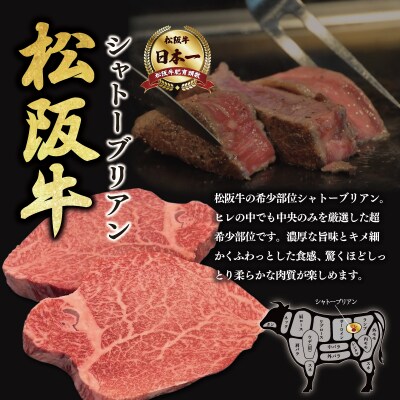 松阪牛 ヒレステーキ シャトーブリアン 300g 友屋本店　NT18