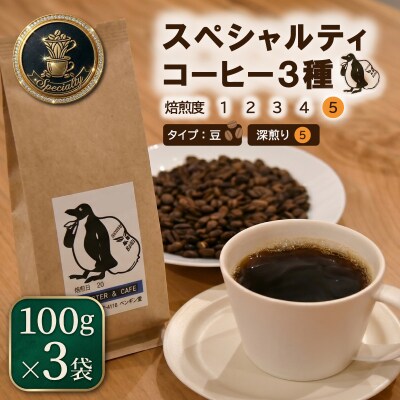 スペシャルティコーヒー 深煎り 3種 セット 100g×3袋【豆】 pg5