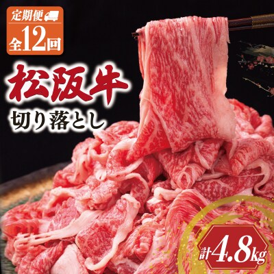 松阪牛 切り落とし 400g【定期便12回】US66