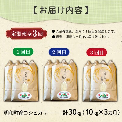 三重県産 山本農産のお米(コシヒカリ)の定期便 10kg×3回 yn22