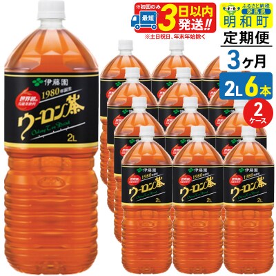 《定期便3ヶ月》ウーロン茶 伊藤園 2L×6本 2ケース|10_itn-251203