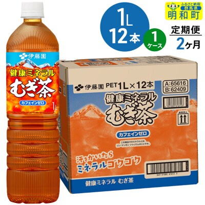 《定期便2ヶ月》健康ミネラルむぎ茶 伊藤園 1L×12本×1ケース|10_itn-351202