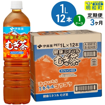 《定期便3ヶ月》健康ミネラルむぎ茶 伊藤園 1L×12本×1ケース|10_itn-351203