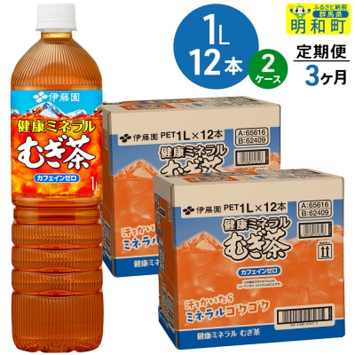 《定期便3ヶ月》健康ミネラルむぎ茶 伊藤園 1L×12本×2ケース|10_itn-352403