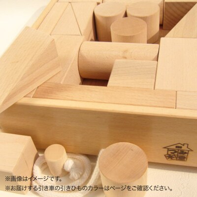 引き車 白木二段(340×300×120mm)【引きひも きみどり】|10_tmd-020201e