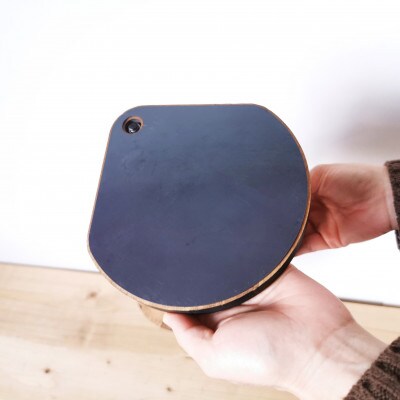 小さなしずくのスタンドシェルフ アイアン フチ付き / ビッグサイズ 角置き ブラウン 360回転