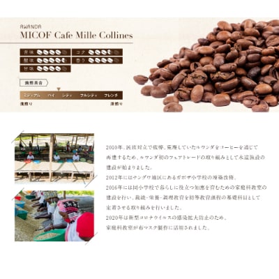 ゴールドコーヒーロースターズ　フェアトレード　ルワンダ　200g×2　豆