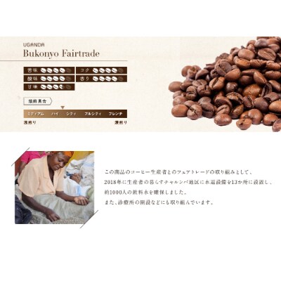 ゴールドコーヒーロースターズ　フェアトーレドウガンダ　粉　200g×2