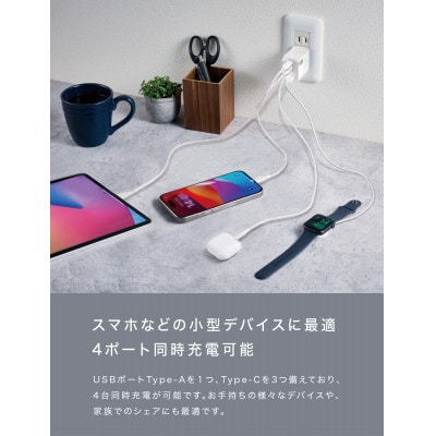 CIO USB充電器 急速充電対応 NovaPort QUAD2 67W 3C1A (ホワイト)