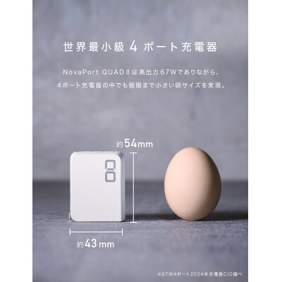 CIO USB充電器 急速充電対応 NovaPort QUAD2 67W 3C1A (ホワイト)
