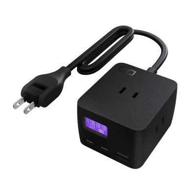 CIO 卓上 電源タップ USB付 Polaris CUBE DESK 65W ブラック