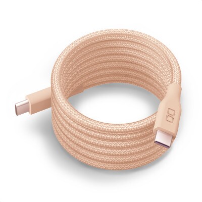 CIO 充電ケーブル USB-C スパイラルケーブル CtoC 1m (シェルピンク)