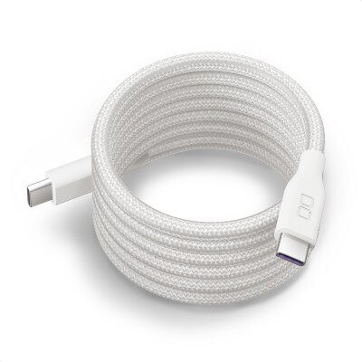 CIO 充電ケーブル USB-C スパイラルケーブル CtoC 1m (ナチュラルホワイト)