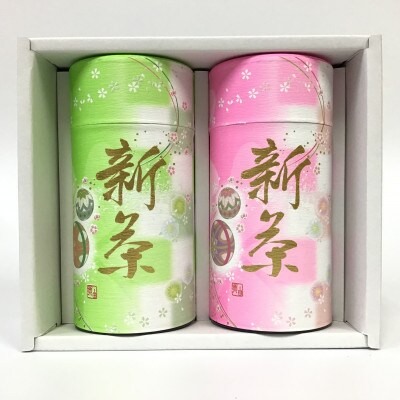 深蒸し新茶　貼り缶　170g×2本