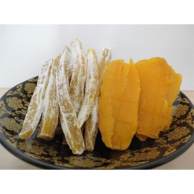 静岡県袋井市産　紅はるかの干し芋　平干し180g×3袋、角切り180g×3袋