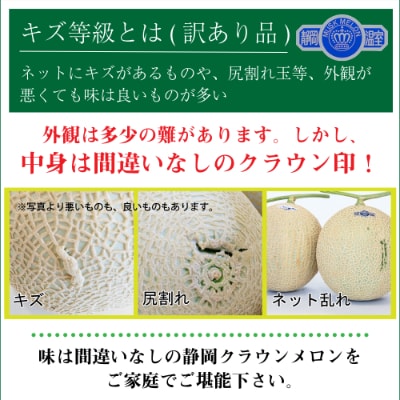 クラウンメロン ワケありメロン2玉入り