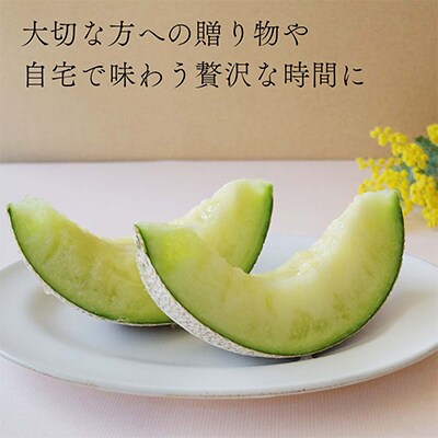 【毎月定期便】クラウンメロン白等級小玉(1.1kg前後)2玉入り 全3回