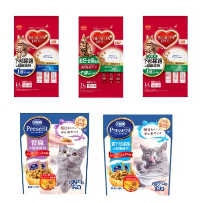 【キャットフード】 日本ペット ビューティプロ機能性&おやつセット(5種×各1袋)