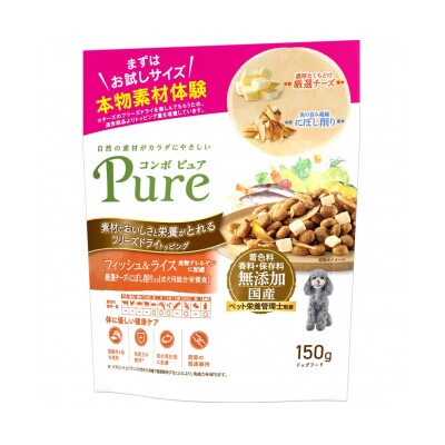 コンボ ピュア ドッグ フィッシュ&ライス 150g×12袋