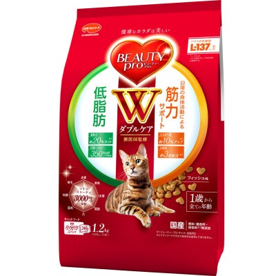 ビューティープロ キャット Wケア 低脂肪・筋力サポート 1.2kg×8袋