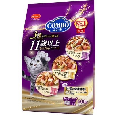 コンボ キャット 11歳以上 毛玉対応アソート 600g×12袋