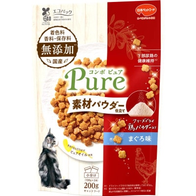 コンボ ピュア キャット まぐろ味・鶏パウダー仕立て 200g×12袋
