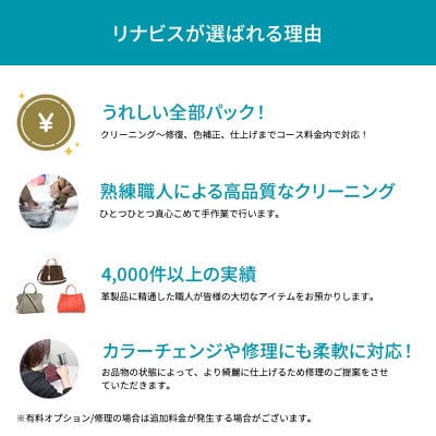 リナビスのバッグ・カバンクリーニング　クーポン
