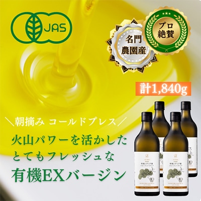 有機栽培 朝摘み シチリア産エキストラバージンオリーブオイル 4本【2026年5月20日頃より発送】