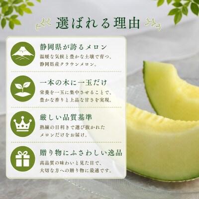 【お歳暮のし付】袋井市クラウンメロン(白等級)約1.3kg×2個