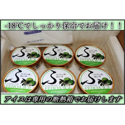 【大井町産フェイジョア使用】ふぇいじょああいす　6個入り