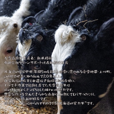 国産大雪高原牛100%ハンバーグ冷凍 男前な超粗挽き200g 発酵の力で旨み凝縮 ガクヤバーガー監修