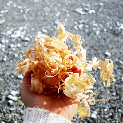 2023年5月発送開始『定期便』はし職人の焚きつけ薪セット　杉24cm約5kg　カンナくず付全3回
