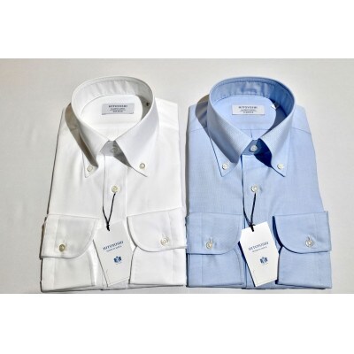 ふるさと納税 特別仕様 HITOYOSHIシャツ ロイヤルオックス2枚セットBD SIZE41-84