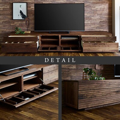 【大川家具】無垢材　テレビボード　ハイタイプ　風雅type2WN　ローボード　幅2700【設置付き】
