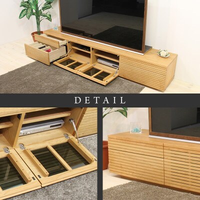 【大川家具】無垢材　テレビボード　ハイタイプ　風雅type2BC　ローボード　幅2700【設置付き】