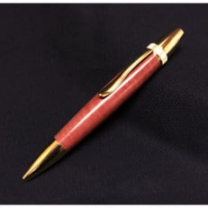 木製ボールペン(ピンクアイボリー材)パトリオット・ゴールド金具
