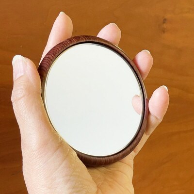 【Face Mirrorローズウッド材+オーク材】様々な用途で使用できるフェイスミラー