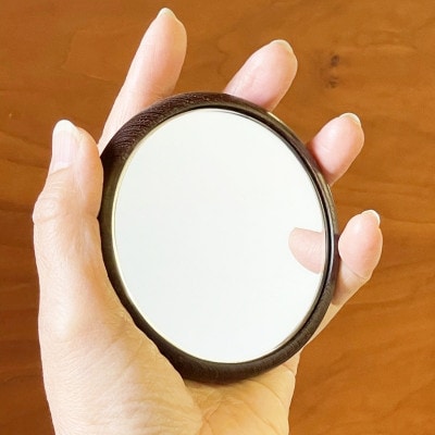 【Face Mirror　ウェンジ材+オーク材】様々な用途で使用できるフェイスミラー