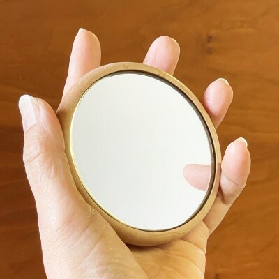 【Face Mirror　メープル材+オーク材】様々な用途で使用できるフェイスミラー