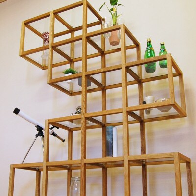 G-Shelf オーク材 大好きなものを美しく飾るリビングオープンシェルフ