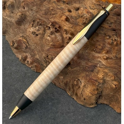 栃縮杢/2つの内部機構を持つ新感覚の木軸ペン【MP&BP】SINPEN (ゴールド金具)