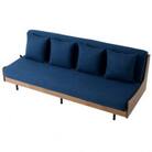 ソファベッド 3人掛け エスタート 200cm:ヴィンテージナチュラル×ネイビー【大川家具】