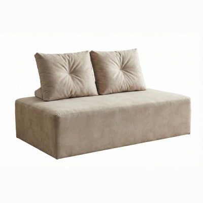 コアガリー 幅180cm ソファ 背クッション2個付き ベージュ  【モーブル/大川家具】