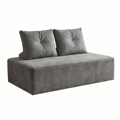 コアガリー 幅180cm ソファ 背クッション2個付き グレー【モーブル/大川家具】