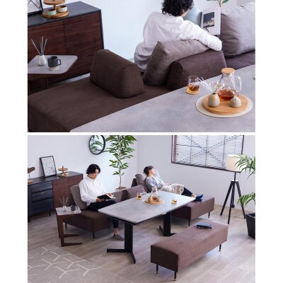 ランプ 幅180cm ソファ アイランドソファ ブラウン×ベージュ 【モーブル】【大川家具】