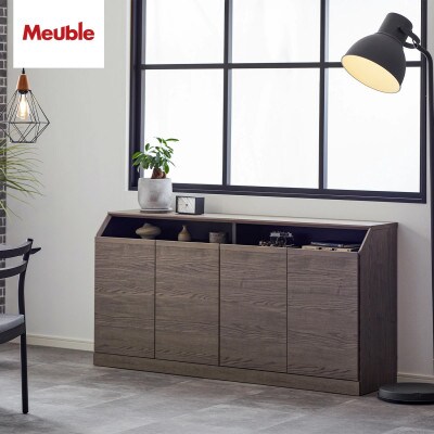 it イット 160cm サイドボード <グレー> 【モーブル】【大川家具】