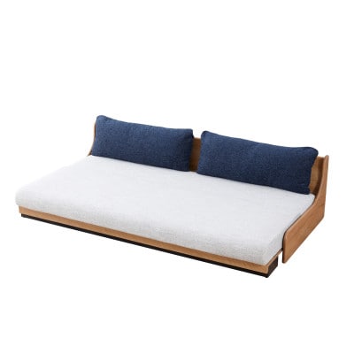 アンザ 幅180cm ごろ寝ソファ ソファベッド VNA×アイボリー【モーブル】【大川家具】