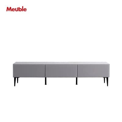 テレビボード 幅180cm ローボード リスボン グラスグレー×マーブルホワイト【モーブル】