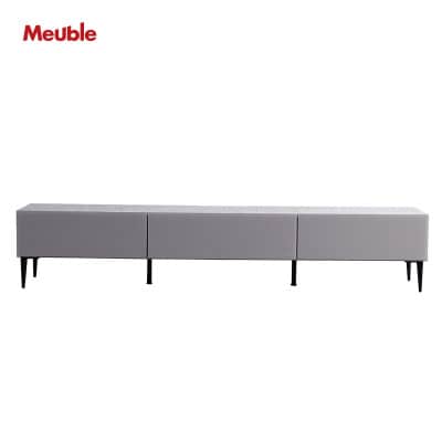 テレビボード 幅220cm ローボード リスボン グラスグレー×マーブルホワイト【モーブル】