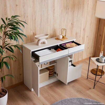 サイドボード 100cm シーン オークグレー【モーブル/大川家具】